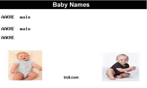 aakre baby names